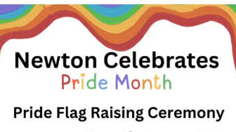 Flyer for 2025 Newton Pride flag raising